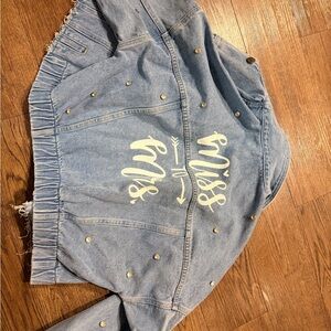 Denim Jacket Miss to Mrs with Studs